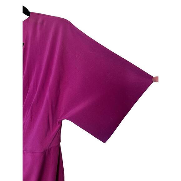 Trina Turk Women's Twist Front Vivid Viola Midi Dress Size L Pink Orange… - Picture 5 of 9